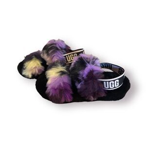 UGG Womens Oh Yeah Tie Dye Slide‎ Slip On Sling Back Magnolia Purple Size 8